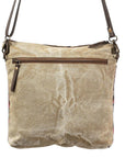 OHLAY KB354 Cross Body Upcycled Wool Upcycled Canvas Hair-On Genuine Leather women bag western handbag purse