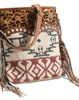 OHLAY MESSENGER Upcycled Wool Upcycled Canvas Hair-on Genuine Leather women bag western handbag purse