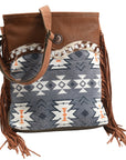 OHLAY MESSENGER Upcycled Wool Upcycled Canvas Hair-on Genuine Leather women bag western handbag purse