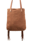 OHLAY KB367 TOTE Hand Tooled Upcycled Wool Upcycled Canvas Genuine Leather women bag western handbag purse