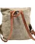 OHLAY KB381 Backpack Upcycled Canvas Hair-On Genuine Leather women bag western handbag purse