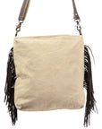 OHLAY MESSENGER Upcycled Wool Upcycled Canvas Hair-on Genuine Leather women bag western handbag purse