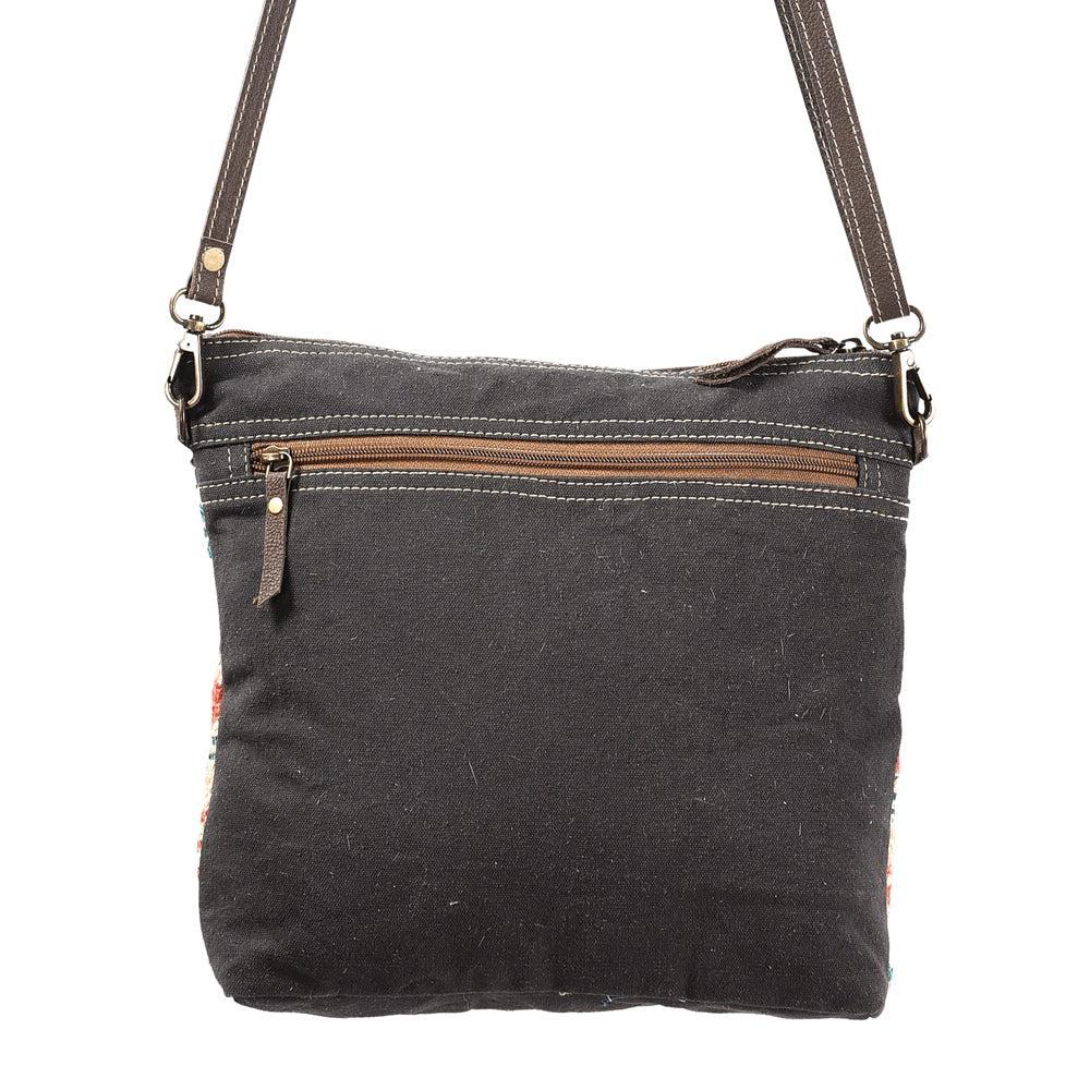 OHLAY KB395 Cross Body Upcycled Wool Upcycled Canvas Genuine Leather women bag western handbag purse
