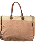 OHLAY KB409 TOTE Upcycled Canvas Genuine Leather women bag western handbag purse