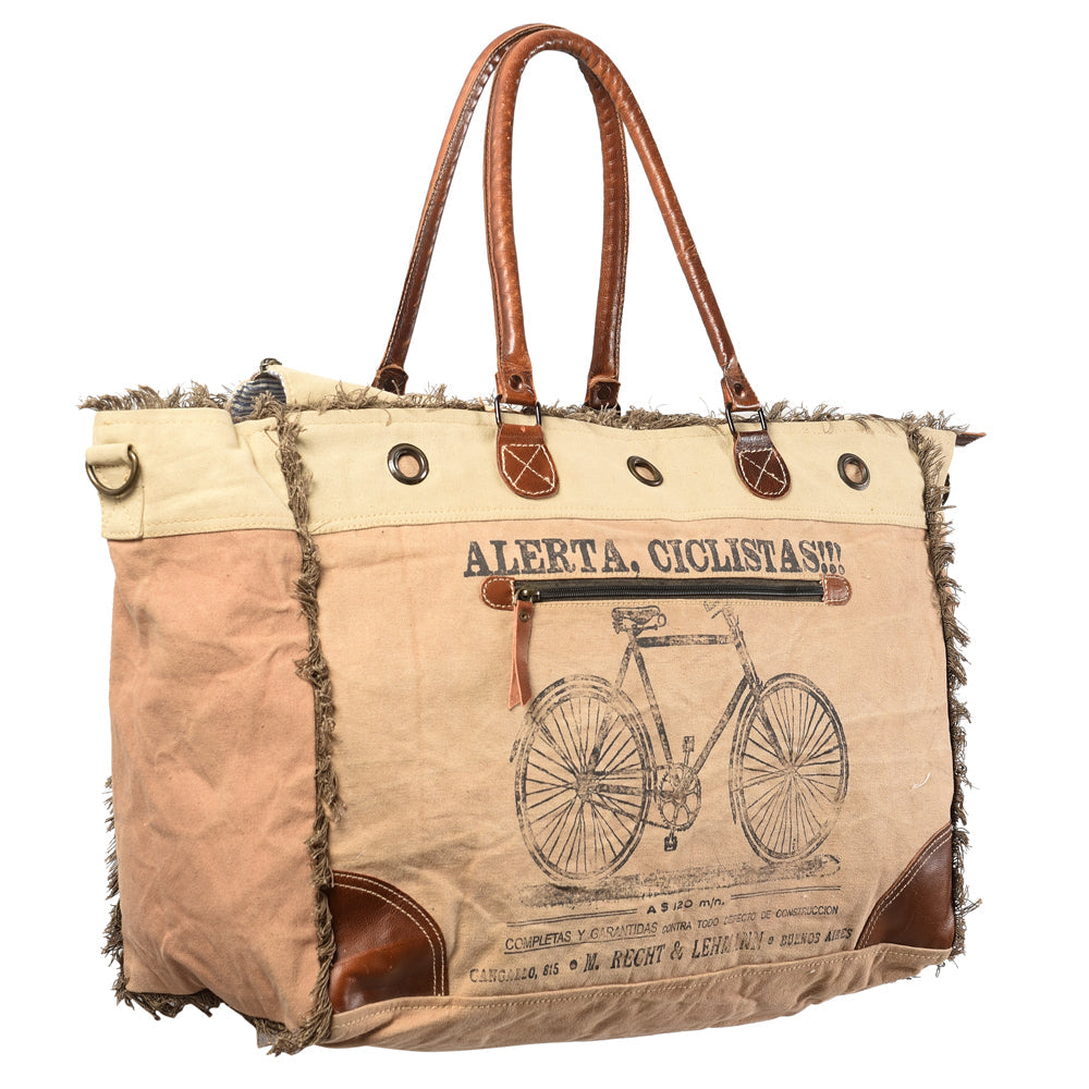 OHLAY KB409 TOTE Upcycled Canvas Genuine Leather women bag western handbag purse