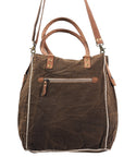 OHLAY KB411 TOTE Upcycled Canvas Genuine Leather women bag western handbag purse