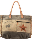 OHLAY KB412 TOTE Upcycled Canvas Genuine Leather women bag western handbag purse