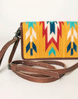 American Darling ORGANISER Upcycled Wool Genuine Leather women bag western handbag purse