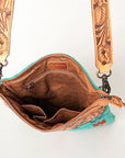 American Darling Hand Tooled Saddle Blanket Genuine Leather Women Bag Western Handbag Purse