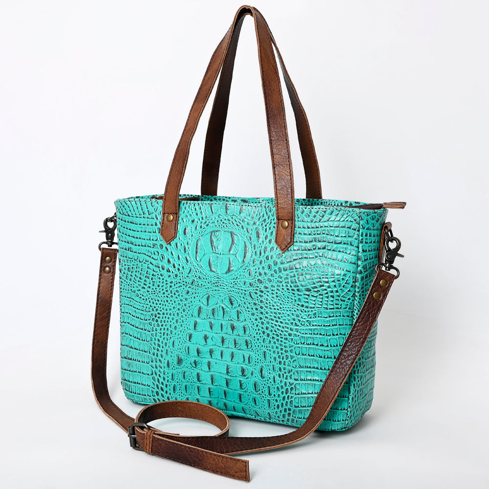 American Darling Crocodile Embossed Genuine Leather Women Bag Western Handbag Purse
