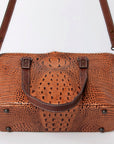 Handcrafted Crocodile Embossed Genuine Leather Women Western Tote Bag With Classic Style