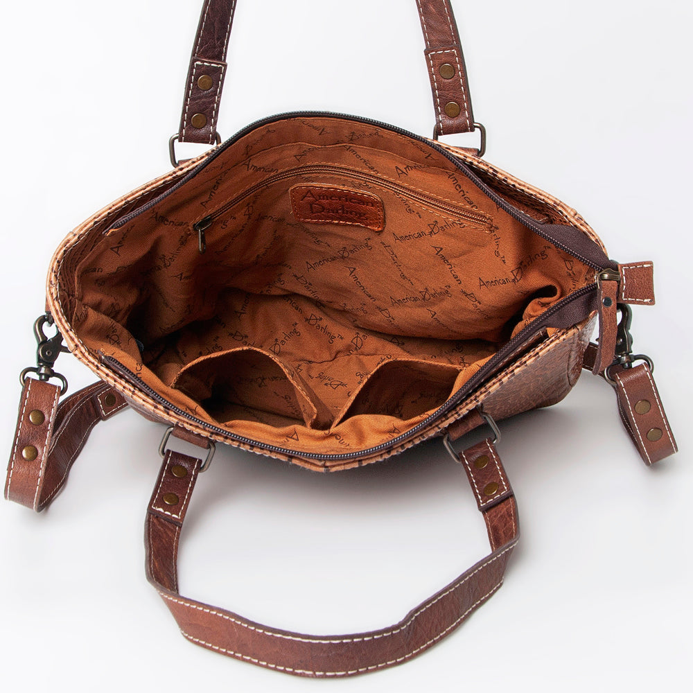 Handcrafted Crocodile Embossed Genuine Leather Women Western Tote Bag With Classic Style