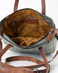 American Darling Tote Crocodile Embossed Genuine Leather Women Bag Western Handbag Purse