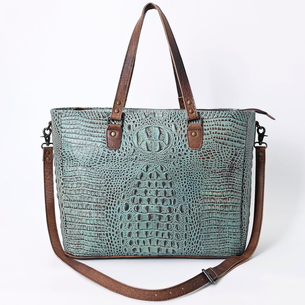 American Darling Crocodile Embossed Genuine Leather Women Bag Western Handbag Purse