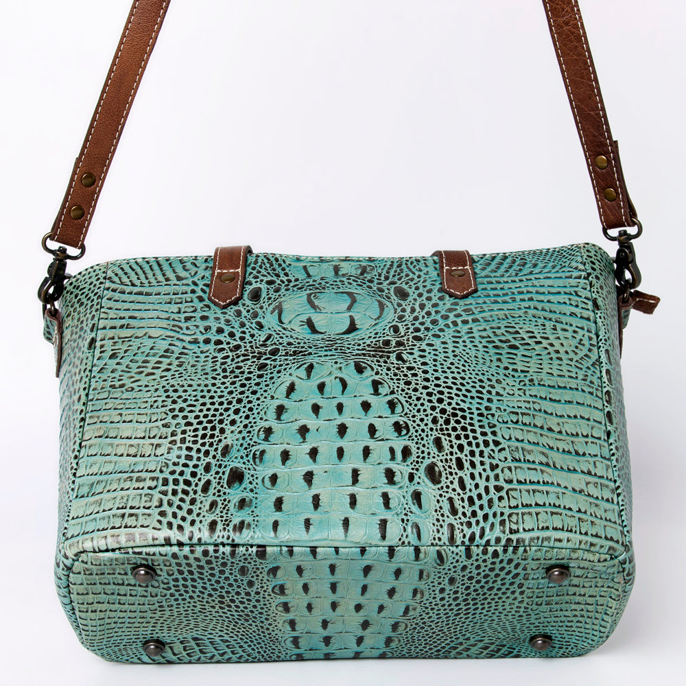 ADBG964 American Darling Crocodile Embossed Genuine Leather Women Bag Western Handbag Purse
