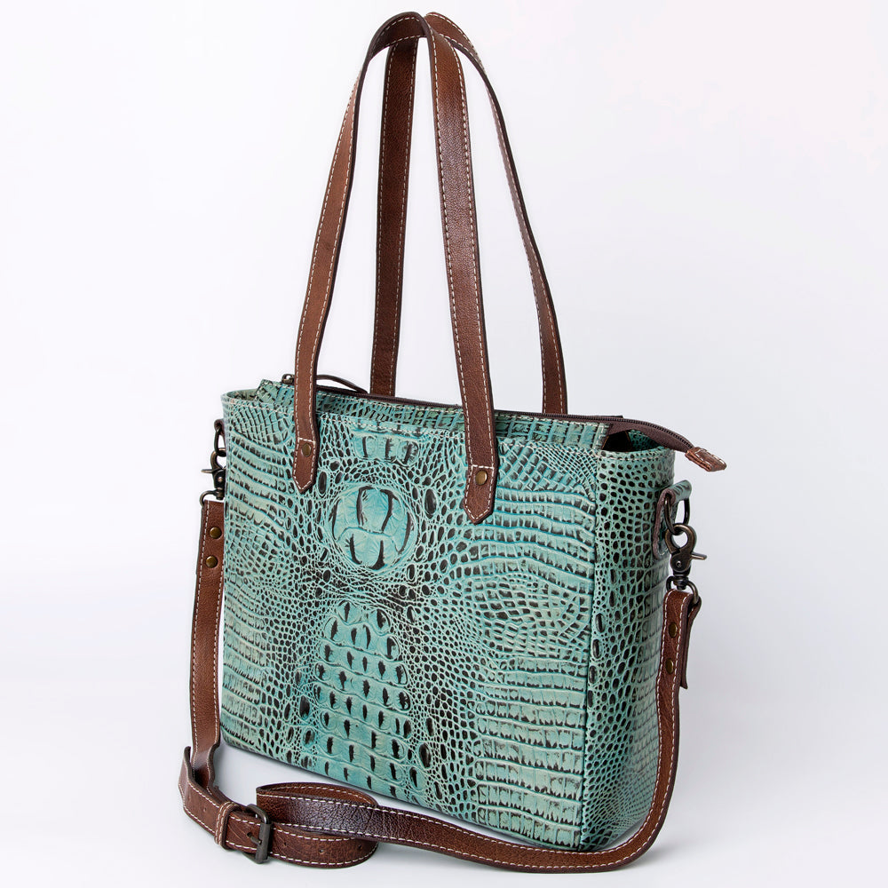 ADBG964 American Darling Crocodile Embossed Genuine Leather Women Bag Western Handbag Purse