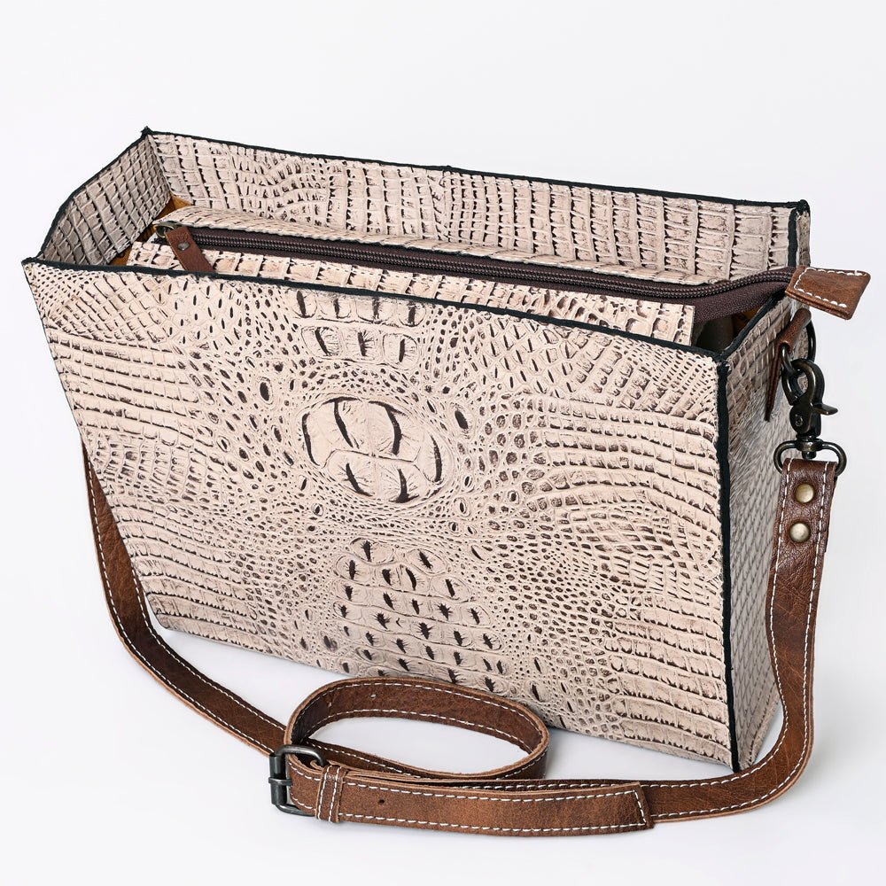 American Darling Crocodile Embossed Genuine Leather Women Bag Western Handbag Purse