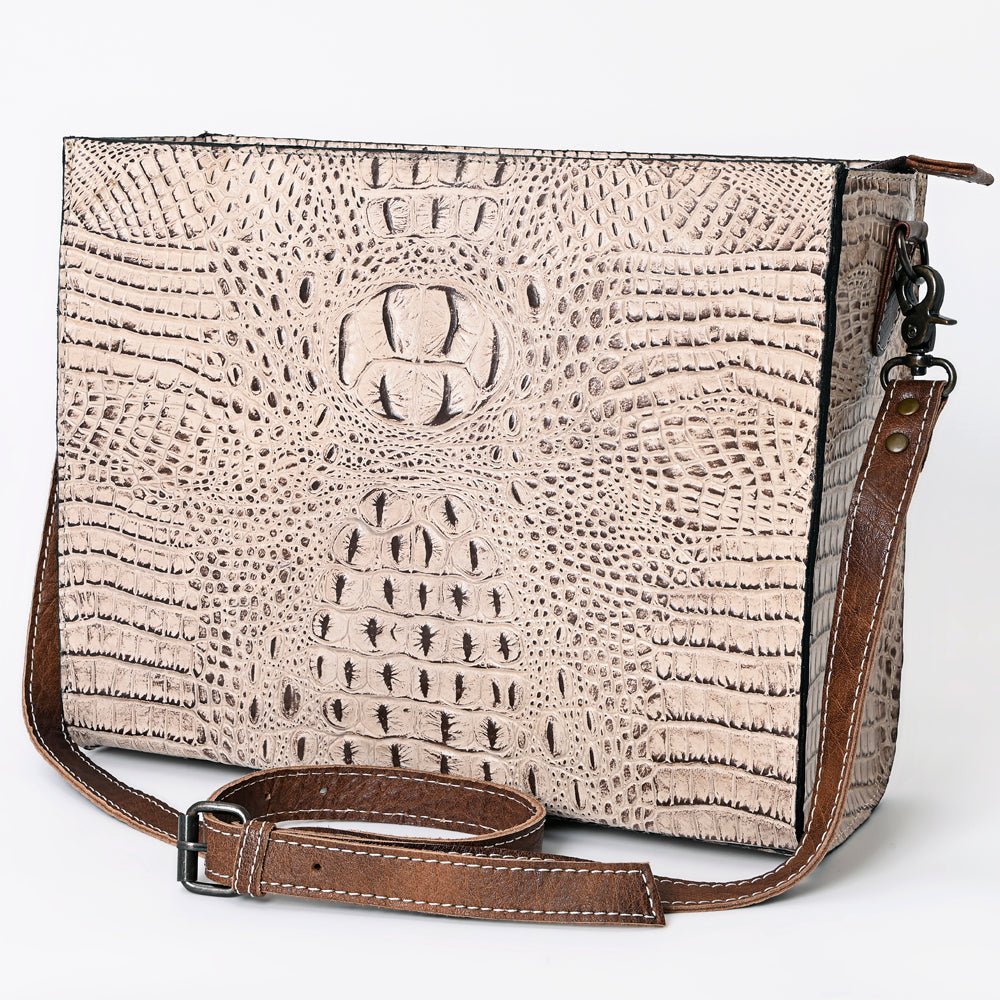 American Darling Crocodile Embossed Genuine Leather Women Bag Western Handbag Purse