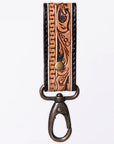 American Darling Hand Tooled Carved Genuine Leather Keyring