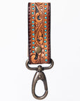 American Darling Hand Tooled Carved Genuine Leather Keyring