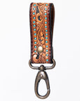 American Darling Hand Tooled Carved Genuine Leather Keyring