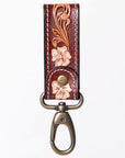 American Darling ADKR210R Hand Tooled Carved Genuine Leather Keyring