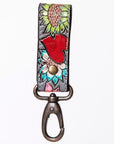 American Darling ADKR210S Hand Tooled Carved Genuine Leather Keyring