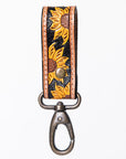 American Darling ADKR210T Hand Tooled Carved Genuine Leather Keyring