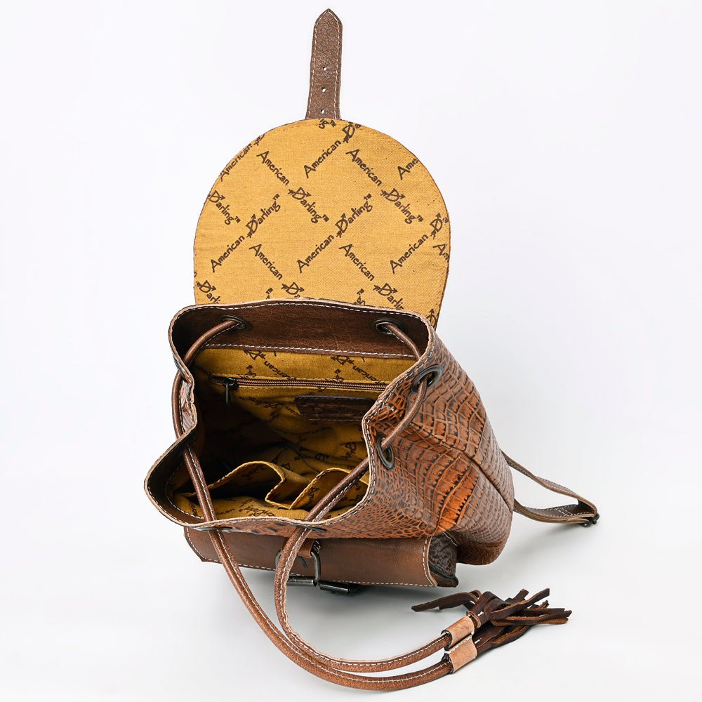 American Darling Crocodile Embossed Genuine Leather Women Bag Western Handbag Purse