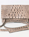 American Darling Crocodile Embossed Genuine Leather Women Bag Western Handbag Purse