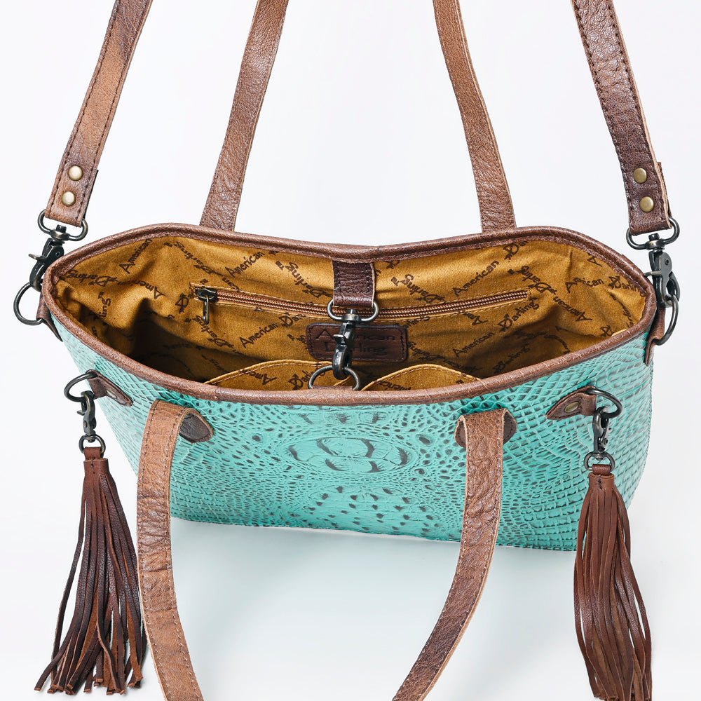 American Darling Crocodile Embossed Genuine Leather Women Bag Western Handbag Purse