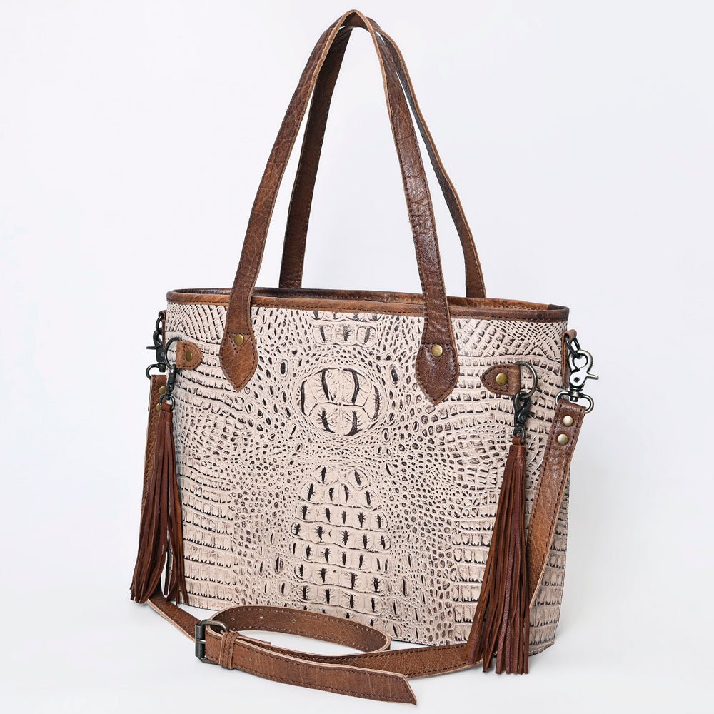American Darling Crocodile Embossed Genuine Leather Women Bag Western Handbag Purse