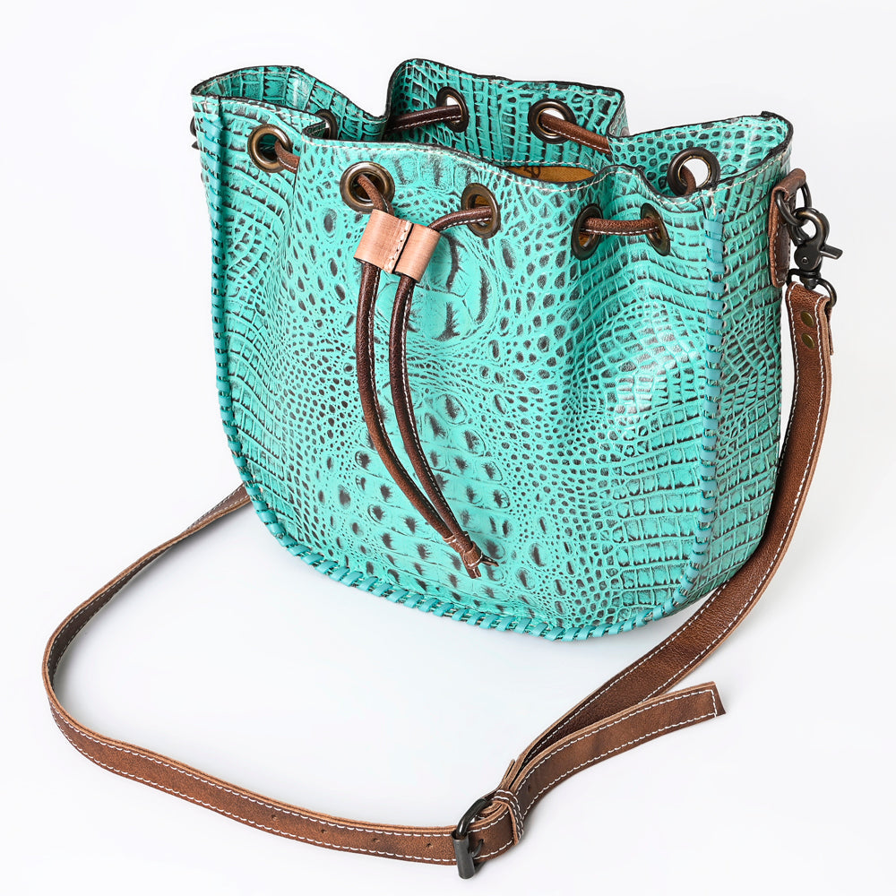 American Darling Crocodile Embossed Genuine Leather Women Bag Western Handbag Purse