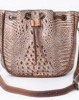 American Darling Crocodile Embossed Genuine Leather Women Bag Western Handbag Purse