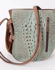 American Darling Crocodile Embossed Genuine Leather Women Bag Western Handbag Purse