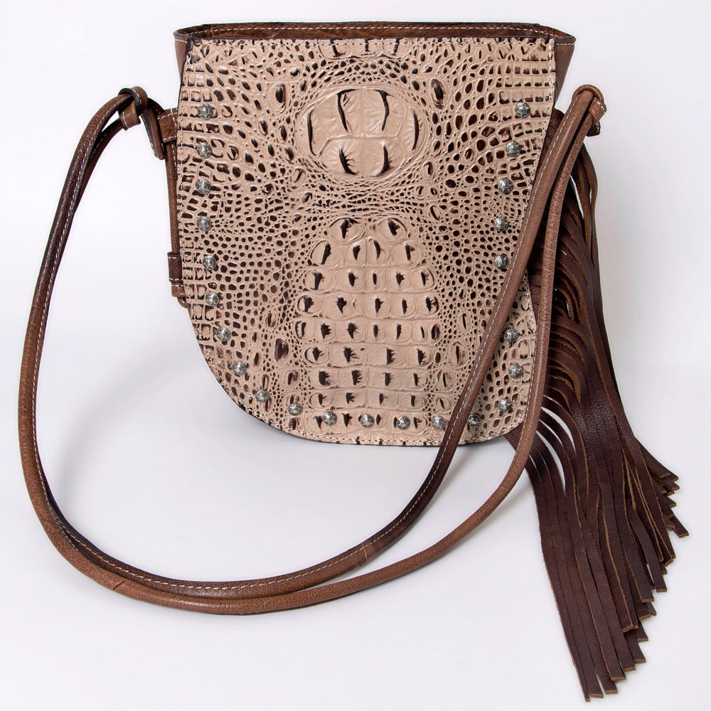 American Darling Crocodile Embossed Genuine Leather Women Bag Western Handbag Purse