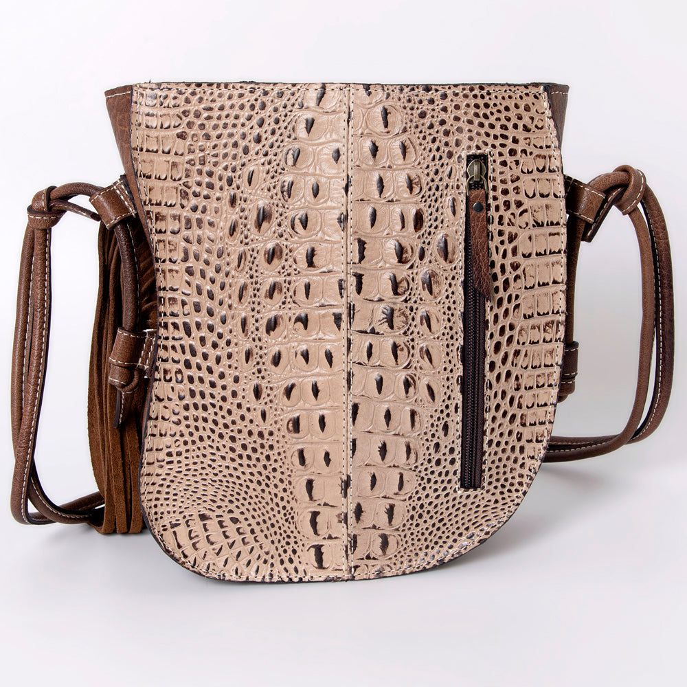 American Darling Crocodile Embossed Genuine Leather Women Bag Western Handbag Purse