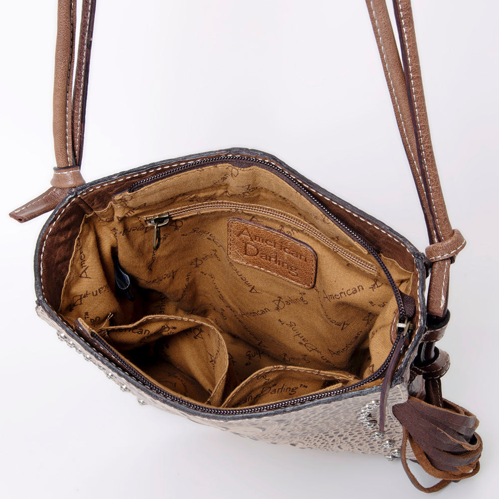 American Darling Crocodile Embossed Genuine Leather Women Bag Western Handbag Purse