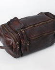 Spaghetti Western Swc400Brn Duffel Vintage Handmade Drum Dyed Genuine European Cowhide Leather Women Bag Western Handbag Purse