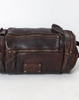 Spaghetti Western Swc400Brn Duffel Vintage Handmade Drum Dyed Genuine European Cowhide Leather Women Bag Western Handbag Purse