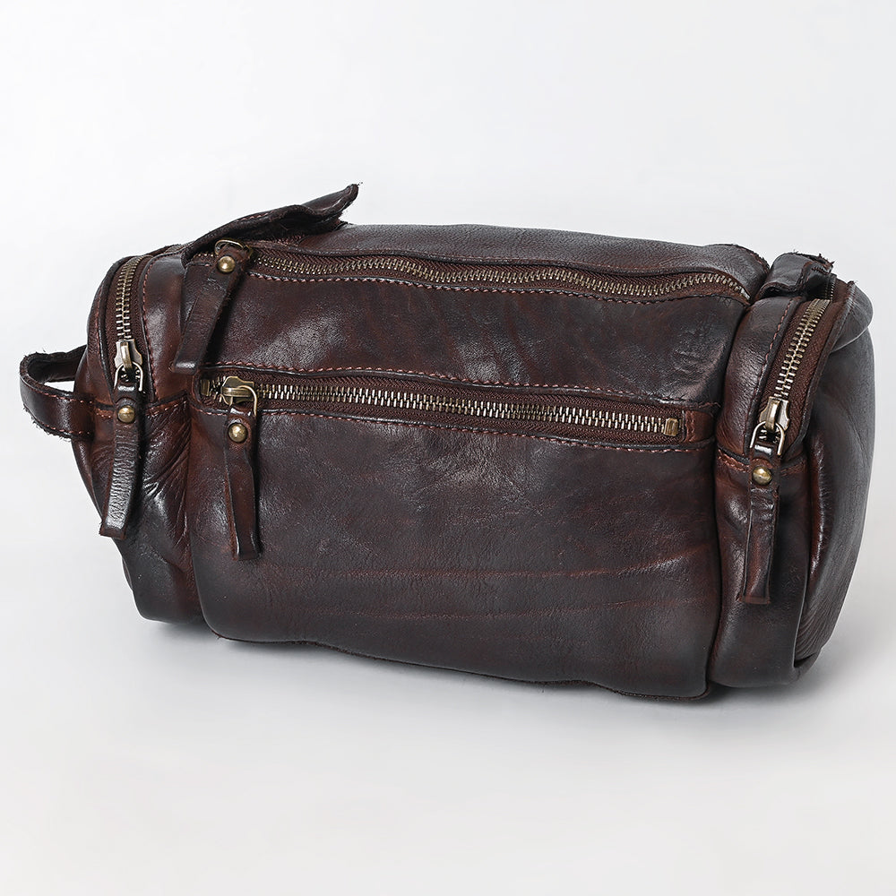 Spaghetti Western Swc400Brn Duffel Vintage Handmade Drum Dyed Genuine European Cowhide Leather Women Bag Western Handbag Purse