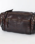 Spaghetti Western Swc400Brn Duffel Vintage Handmade Drum Dyed Genuine European Cowhide Leather Women Bag Western Handbag Purse