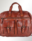 Spaghetti Western Swc405Cg Briefcase Vintage Handmade Drum Dyed Genuine European Cowhide Leather Women Bag Western Handbag Purse