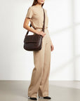 Vintage Handcrafted Crossbody Bag In Full-Grain European Leather For Women Everyday Use