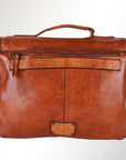 Spaghetti Western Swc408Tan Briefcase Vintage Handmade Drum Dyed Genuine European Cowhide Leather Women Bag Western Handbag Purse