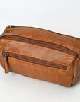 Spaghetti Western Swc411Tan Fanny Pack Vintage Handmade Drum Dyed Genuine European Cowhide Leather Women Bag Western Handbag Purse
