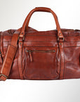 Spaghetti Western Swc401Cg Duffel Vintage Handmade Drum Dyed Genuine European Cowhide Leather Women Bag Western Handbag Purse