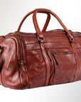 Spaghetti Western Swc401Cg Duffel Vintage Handmade Drum Dyed Genuine European Cowhide Leather Women Bag Western Handbag Purse