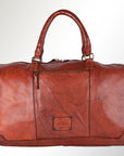 Spaghetti Western Swc418Cg Duffel Vintage Handmade Drum Dyed Genuine European Cowhide Leather Women Bag Western Handbag Purse