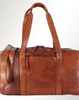 Spaghetti Western Swc413Tan Duffel Vintage Handmade Drum Dyed Genuine European Cowhide Leather Women Bag Western Handbag Purse